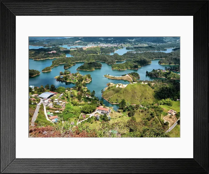 Framed Print : Colombia, Guatape, Reservoir