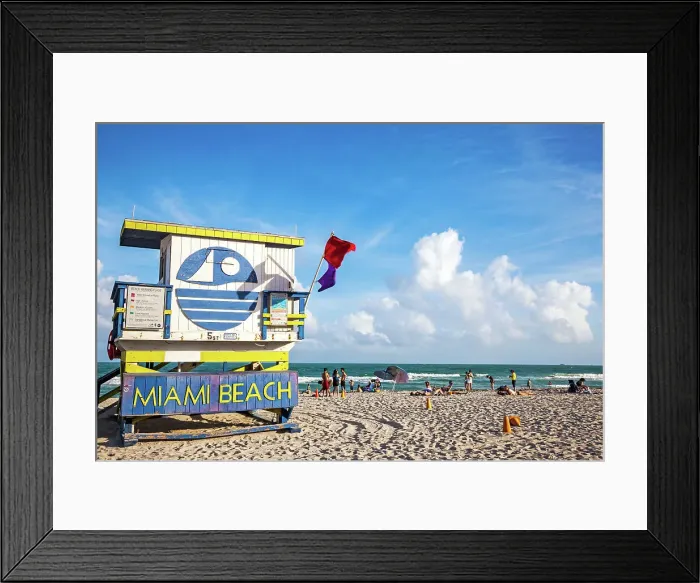 Framed Print : Florida, Miami Beach, South Beach, typical lifeguard house Framed Print : Florida, Miami Beach, South Beach, typical lifeguard house