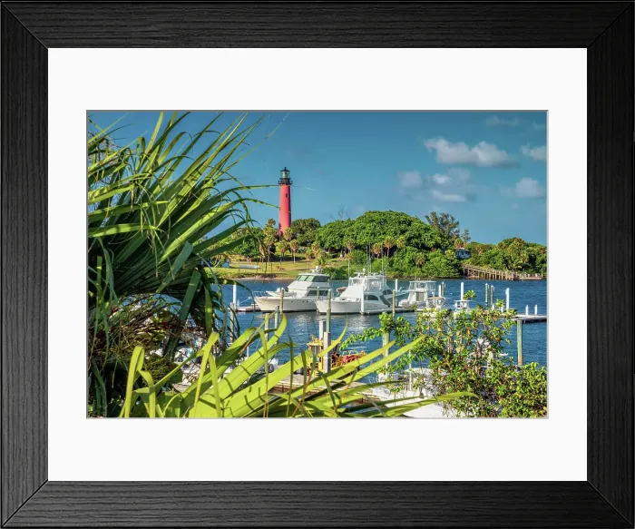 Framed Print : Florida, Jupiter, marina and lighthouse Framed Print : Florida, Jupiter, marina and lighthouse