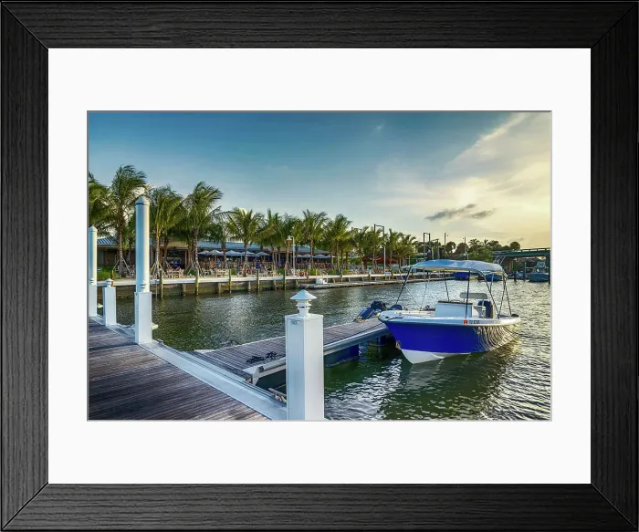 Framed Print : Florida, Jupiter, marina and restaurant Framed Print : Florida, Jupiter, marina and restaurant