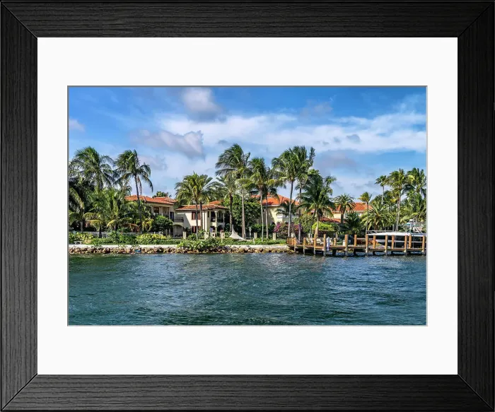 Framed Print : Florida, Fort Lauderdale, upscale home along the Intracoastal waterway Framed Print : Florida, Fort Lauderdale, upscale home along the Intracoastal waterway