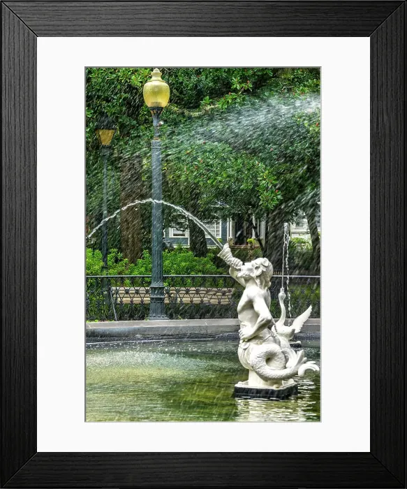 Framed Print : Georgia, Savannah, Forsyth Park, fountain Framed Print : Georgia, Savannah, Forsyth Park, fountain