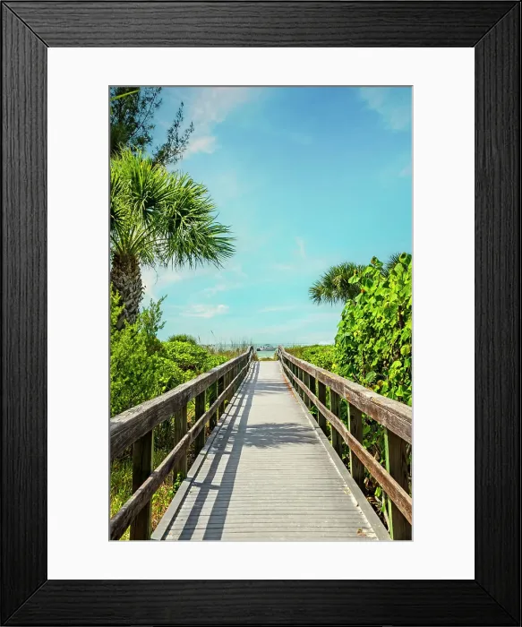 Framed Print : Florida, Sanibel Island, walkway toward the beach Framed Print : Florida, Sanibel Island, walkway toward the beach