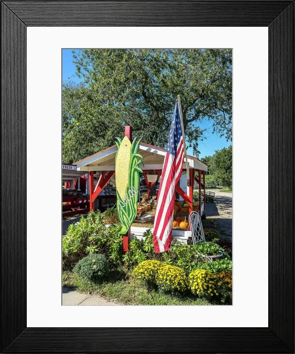 Framed Print : New York, Long Island, Fresh Farm Stand in Amagansett