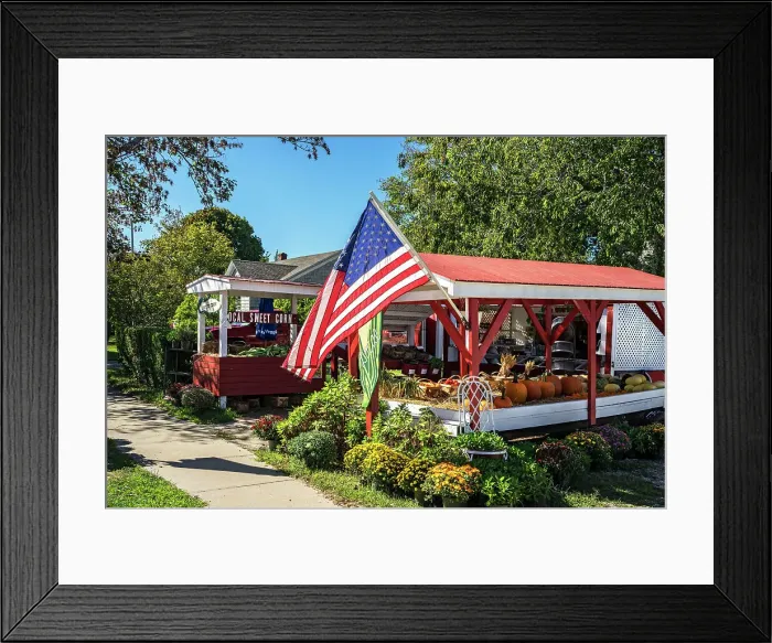 Framed Print : New York, Long Island, Fresh Farm Stand in Amagansett Framed Print : New York, Long Island, Fresh Farm Stand in Amagansett