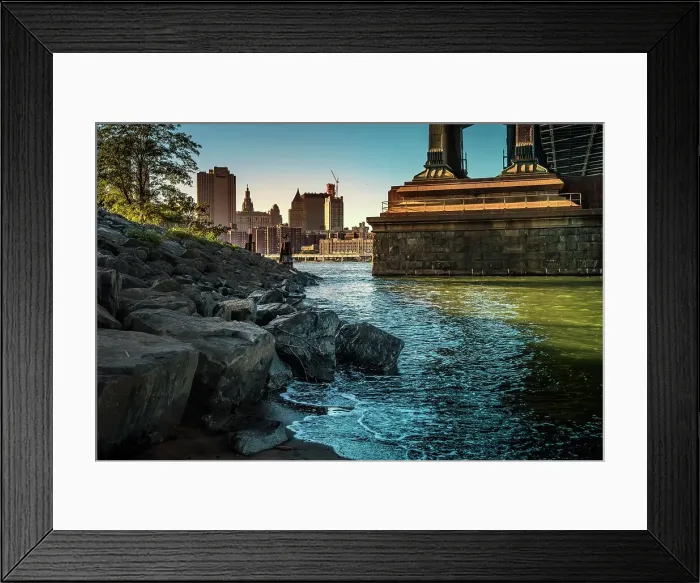 Framed Print : New York, New York City, Brooklyn Bridge Park, Manhattan Bridge