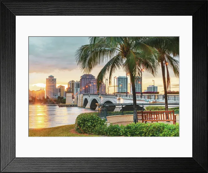 Framed Print : Florida, West Palm Beach, Flagler Memorial Bridge Framed Print : Florida, West Palm Beach, Flagler Memorial Bridge