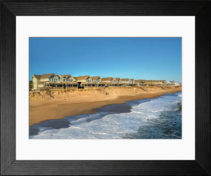 Framed Print : North Carolina, Outer Banks, Kitty Hawk, beach scene Framed Print : North Carolina, Outer Banks, Kitty Hawk, beach scene