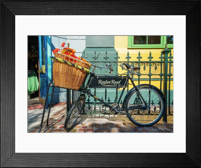 Framed Print : Florida, Orlando, Disney Springs, Raglan Road bicycle, Irish pub Framed Print : Florida, Orlando, Disney Springs, Raglan Road bicycle, Irish pub