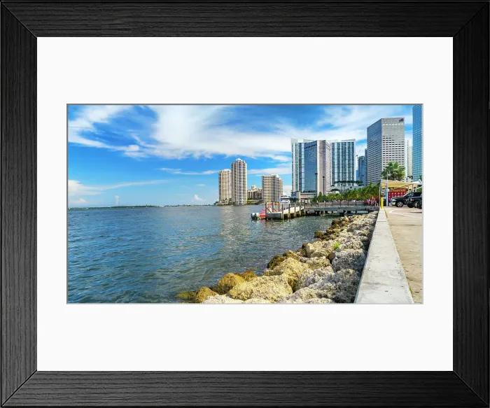 Framed Print : Florida, Miami, Downtown Miami, Bayfront Park overlooking Biscayne Bay, near Bayside Marketplace Framed Print : Florida, Miami, Downtown Miami, Bayfront Park overlooking Biscayne Bay, near Bayside Marketplace