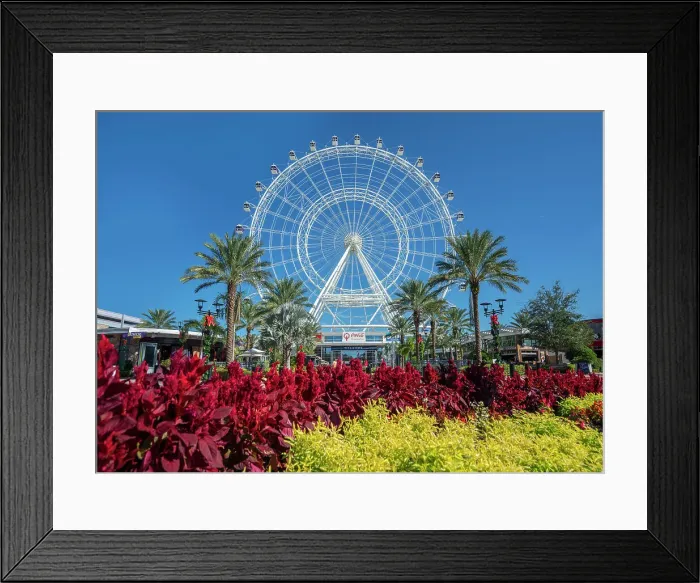 Framed Print : Florida, Orlando, Orlando Eye is a 400 ft tall giant Ferris wheel, Coca-Cola sign Framed Print : Florida, Orlando, Orlando Eye is a 400 ft tall giant Ferris wheel, Coca-Cola sign