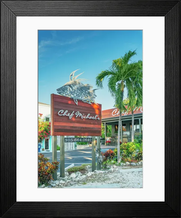 Framed Print : Florida, The Keys, Islamorada, Chef Michael's Restaurant Framed Print : Florida, The Keys, Islamorada, Chef Michael's Restaurant