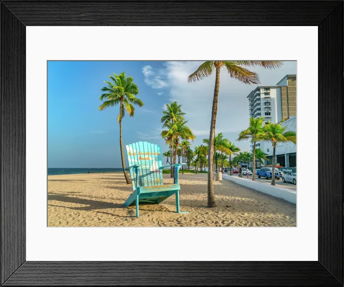 Framed Print : Florida, South Florida, Fort Lauderdale, Beach near Las Olas Boulevard Framed Print : Florida, South Florida, Fort Lauderdale, Beach near Las Olas Boulevard