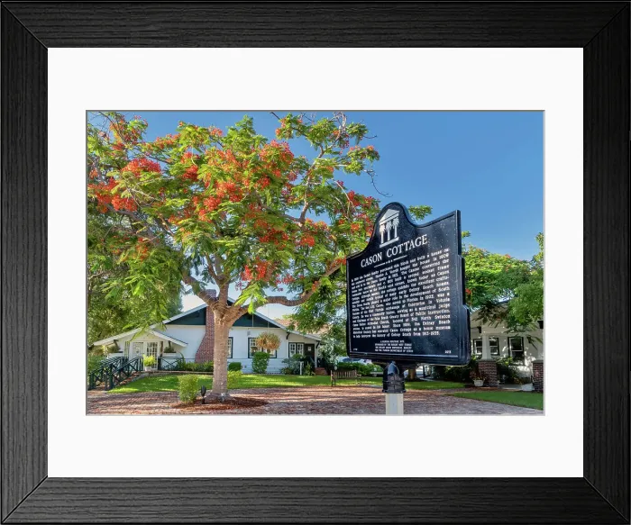 Framed Print : Florida, South Florida, Delray Beach, Cason Cottage House Museum Framed Print : Florida, South Florida, Delray Beach, Cason Cottage House Museum