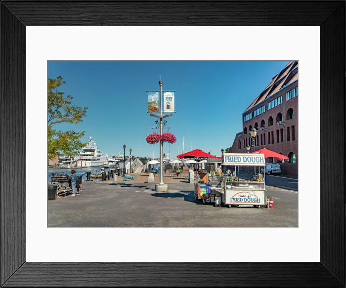 Framed Print : Massachusetts, Boston, harbor, Ferry boat by the Long Wharf (North) Framed Print : Massachusetts, Boston, harbor, Ferry boat by the Long Wharf (North)
