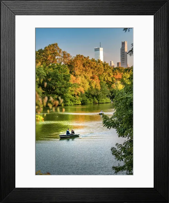 Framed Print : New York City, Manhattan, row boating in Central Park Framed Print : New York City, Manhattan, row boating in Central Park