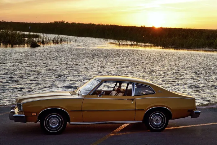 Framed Print : 1970's Mercury Comet vintage car at sunset Framed Print : 1970's Mercury Comet vintage car at sunset