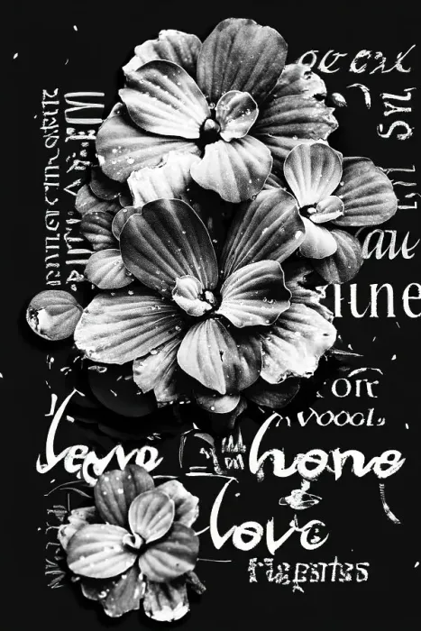 Framed Print : Abstract of tropical aquatic plant with love inspiring message Framed Print : Abstract of tropical aquatic plant with love inspiring message