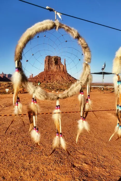 Framed Print : Arizona, Monument Valley, East Mitten Butte and Dream Catcher Navajo made Framed Print : Arizona, Monument Valley, East Mitten Butte and Dream Catcher Navajo made