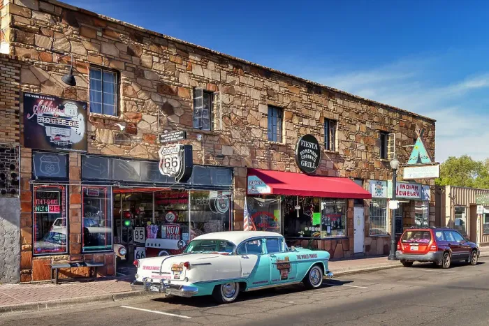 Framed Print : Arizona, Williams, Route 66, street scene Framed Print : Arizona, Williams, Route 66, street scene