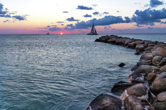 Framed Print : Aruba, Juanita Beach, Sunset Scene Framed Print : Aruba, Juanita Beach, Sunset Scene