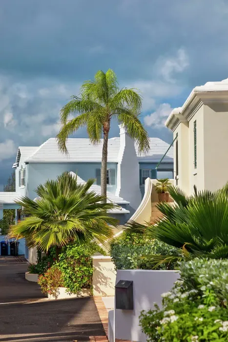 Framed Print : Bermuda, Rosewood Bermuda Hotel grounds, architectural detail Framed Print : Bermuda, Rosewood Bermuda Hotel grounds, architectural detail