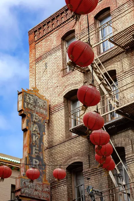 Framed Print : California, Los Angeles, Chinatown, paper lanterns Framed Print : California, Los Angeles, Chinatown, paper lanterns