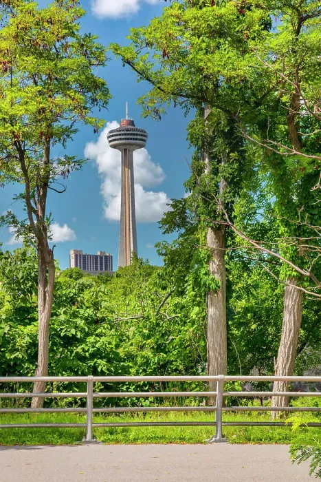 Framed Print : Canada, Ontario, View of The Skylon Tower from New York side Framed Print : Canada, Ontario, View of The Skylon Tower from New York side