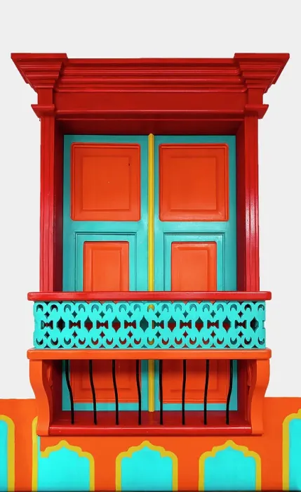 Framed Print : Colombia, Antioquia, Jardin, Traditional architecture, window Framed Print : Colombia, Antioquia, Jardin, Traditional architecture, window