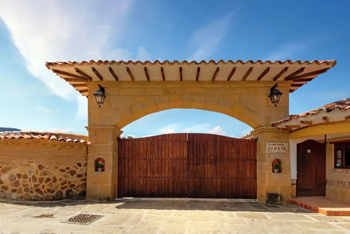 Framed Print : Colombia, Boyac, Villa de Leyva, typical architecture, entrance to residential complex Framed Print : Colombia, Boyac, Villa de Leyva, typical architecture, entrance to residential complex