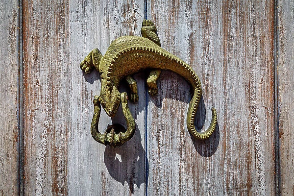 Colombia, Cartagena, detail of door knocker