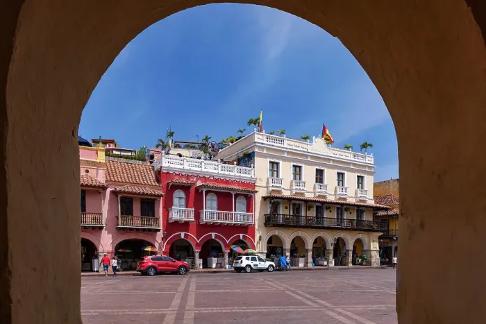 Framed Print : Colombia, Cartagena, Walled City Scene by Portal de los Dulces Framed Print : Colombia, Cartagena, Walled City Scene by Portal de los Dulces