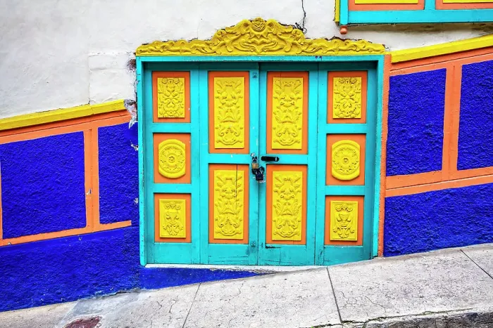 Framed Print : Colombia, Jerico town, typical architecture Framed Print : Colombia, Jerico town, typical architecture