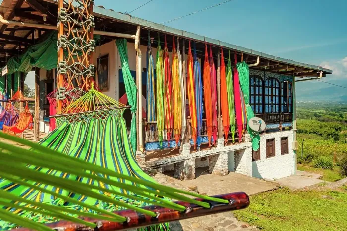 Framed Print : Colombia, Quindio, Hammocks Displayed at Souvenirs Shop near Montenegro Framed Print : Colombia, Quindio, Hammocks Displayed at Souvenirs Shop near Montenegro