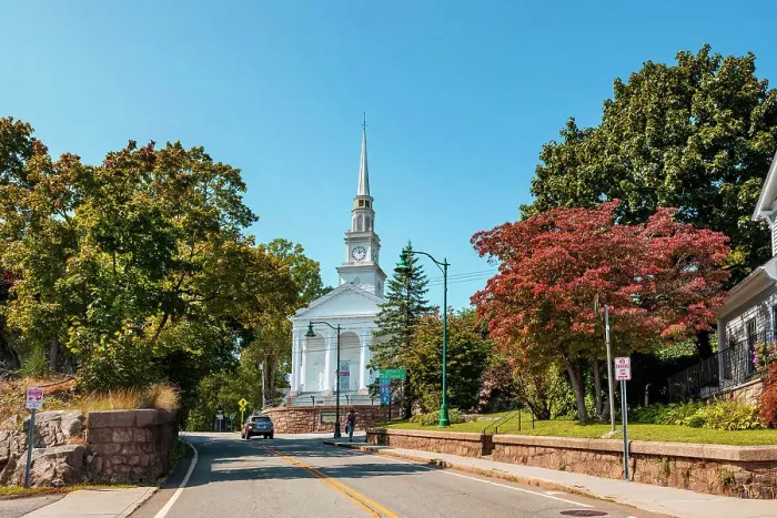 Framed Print : Connecticut, Mystic, Historic District, Main Street, Baptist Hill, Union Baptist Church Framed Print : Connecticut, Mystic, Historic District, Main Street, Baptist Hill, Union Baptist Church