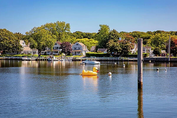 Connecticut, Mystic, Schooner Wharf, coastal scene