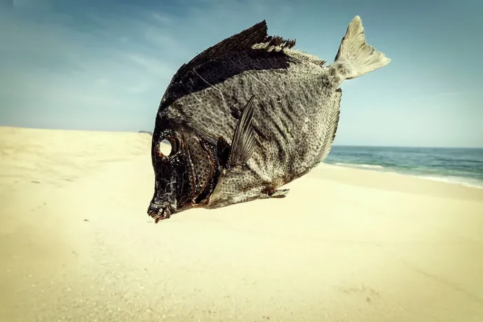Framed Print : Dead Fish, Todos Santos Beach