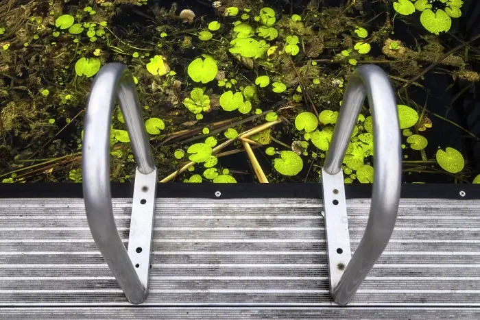 Framed Print : Diving platform handrails at the Everglades