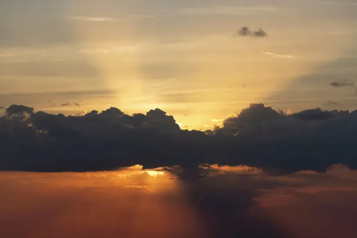 Framed Print : Dramatic sunset