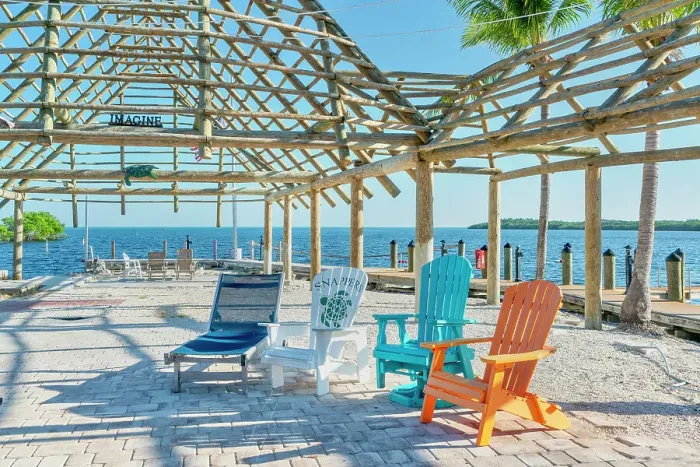 Framed Print : Florida, The Keys, Islamorada, back of Snapper's restaurant