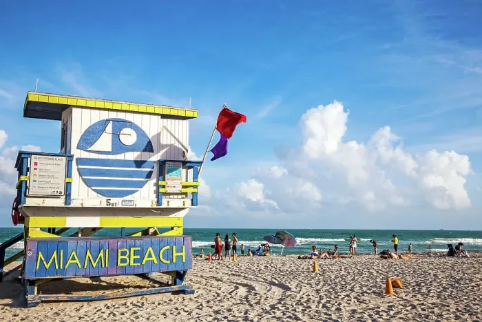 Framed Print : Florida, Miami Beach, South Beach, typical lifeguard house Framed Print : Florida, Miami Beach, South Beach, typical lifeguard house