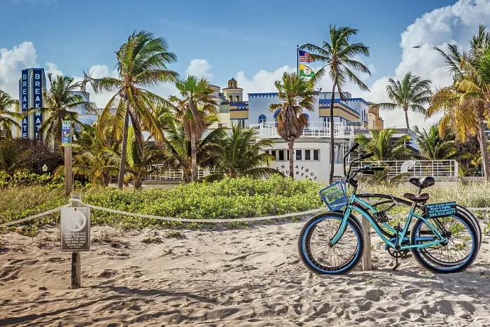 Framed Print : Florida, Miami Beach, South Beach, bicycles Framed Print : Florida, Miami Beach, South Beach, bicycles