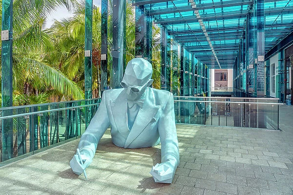 Florida, Miami, Miami Design District, Xavier Veilhan: Le Corbusier, a fiberglass sculpture