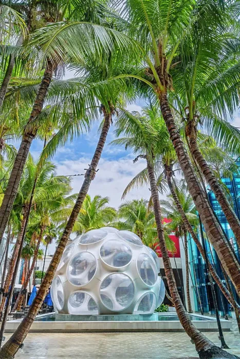 Framed Print : Florida, Miami, Miami Design District, Fly's Eye Dome by Buckminster Fuller Framed Print : Florida, Miami, Miami Design District, Fly's Eye Dome by Buckminster Fuller
