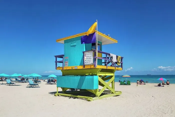 Framed Print : Florida, Miami, South Beach, lifeguard station at South Miami Beach Framed Print : Florida, Miami, South Beach, lifeguard station at South Miami Beach