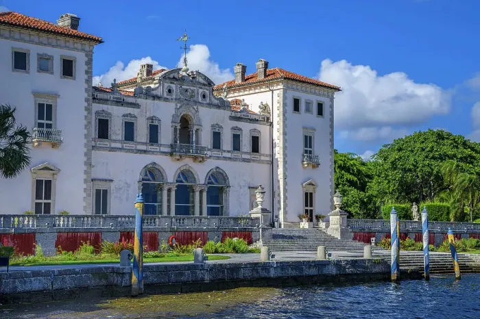 Framed Print : Florida, Miami, Villa Vizcaya, Vizcaya Museum and Gardens, Villa East facade Framed Print : Florida, Miami, Villa Vizcaya, Vizcaya Museum and Gardens, Villa East facade
