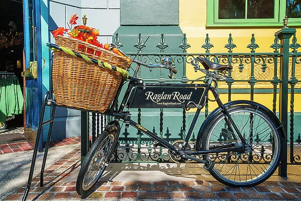 Florida, Orlando, Disney Springs, Raglan Road bicycle, Irish pub
