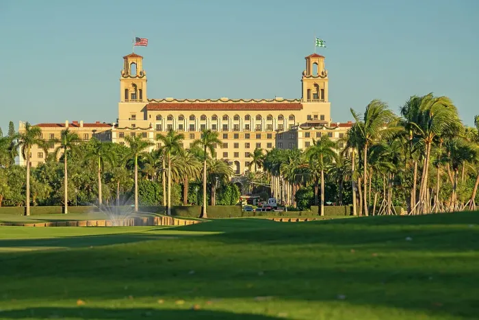 Framed Print : Florida, Palm Beach, golf course in front of the Breakers Hotel Framed Print : Florida, Palm Beach, golf course in front of the Breakers Hotel