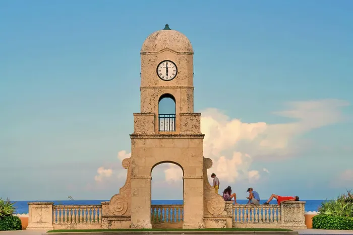 Framed Print : Florida, Palm Beach, Worth Avenue Clock Tower Framed Print : Florida, Palm Beach, Worth Avenue Clock Tower