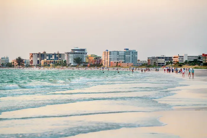 Framed Print : Florida, Saint Petersburg Beach, beach scene